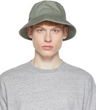 Acne Studios Green Twill Bucket Hat