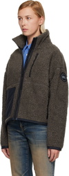 Canada Goose Taupe Simcoe Zip Up Fleece Sweater Jacket