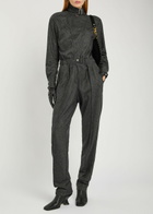 Isabel Marant Rheane Pinstriped Wool-blend Jumpsuit Dark Grey