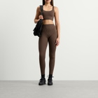 Nike Women's x SKIMS Matte Corset Longline Bra in Dark Sepia