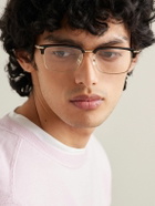 MONTBLANC EYEWEAR - Snowcap Square-Frame Acetate and Gold-Tone Optical Glasses