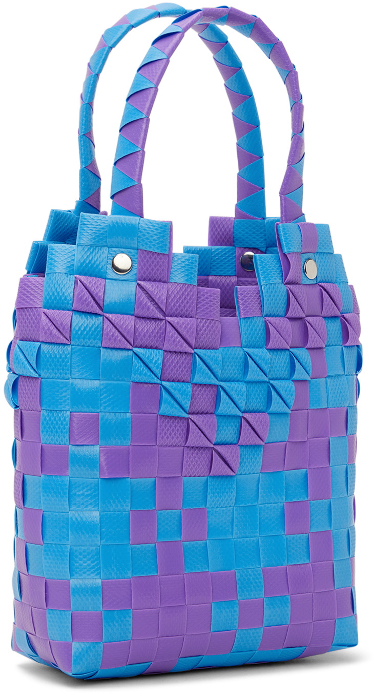 Marni Kids Blue & Purple Diamond Basket Bag Marni
