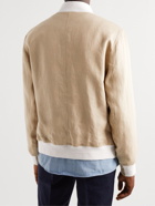 Brunello Cucinelli - Slim-Fit Linen Bomber Jacket - Neutrals