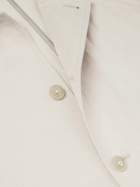 Canali - Camp-Collar Linen and Silk-Blend Jacket - Neutrals