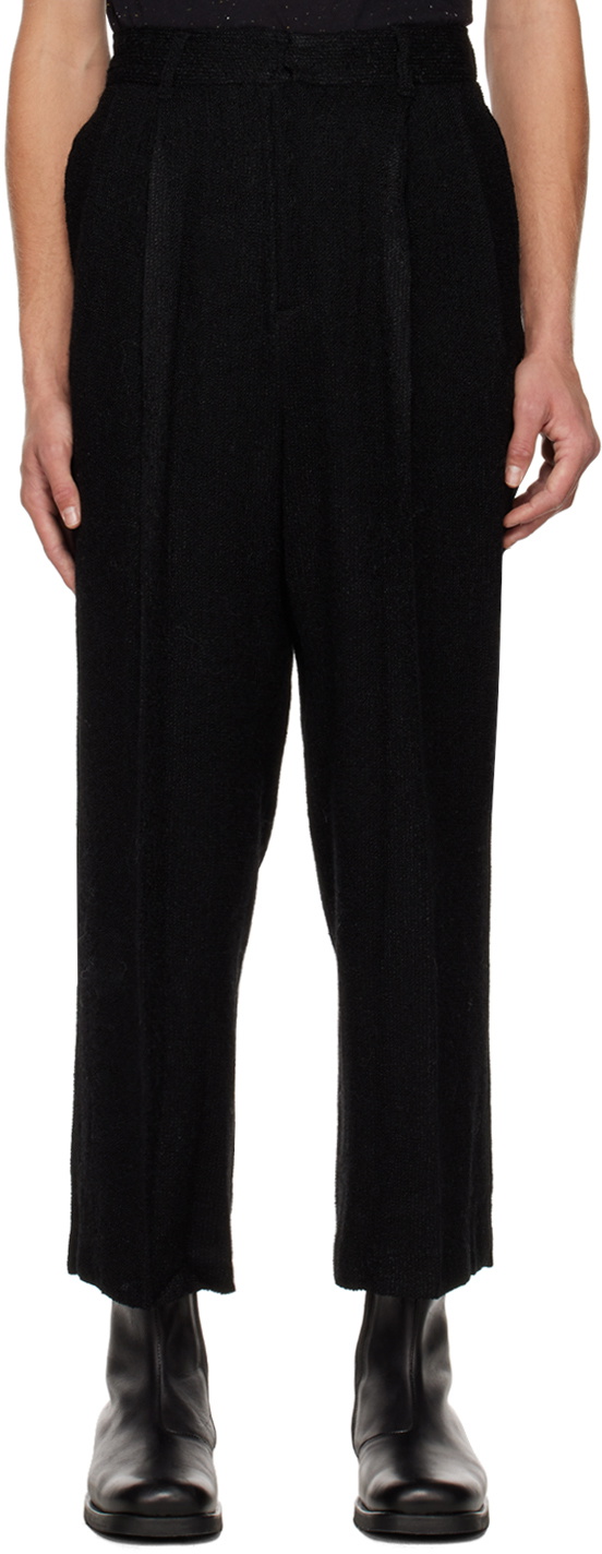 rito structure Black Pleated Trousers rito structure