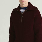 Barbour Men's Riggbay Knitted Half Zip Jumper in Chestnut