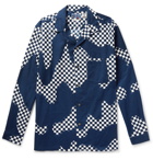 Blue Blue Japan - Camp-Collar Checked Cotton-Twill Shirt - Blue