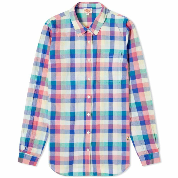 Photo: Armor-Lux Women's Long Sleeve Madras Check Shirt in Multi