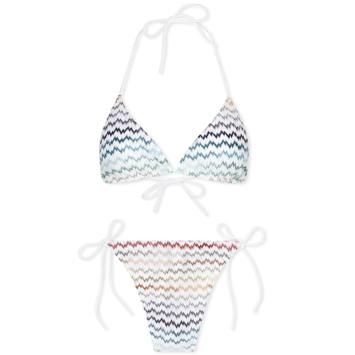 Missoni Women's Stripe Bikini in Multi/White Base Missoni