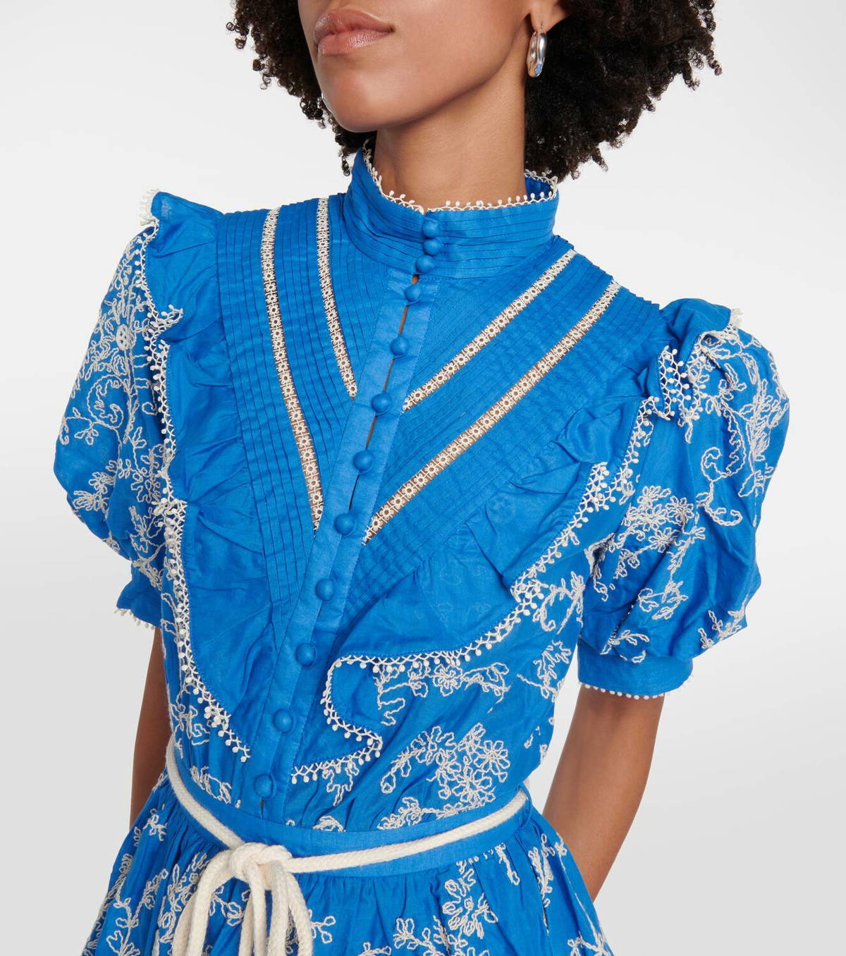 Almais Bonnie embroidered cotton midi dress ALMAIS Almais Bonnie embroidered cotton midi dress ALMAIS