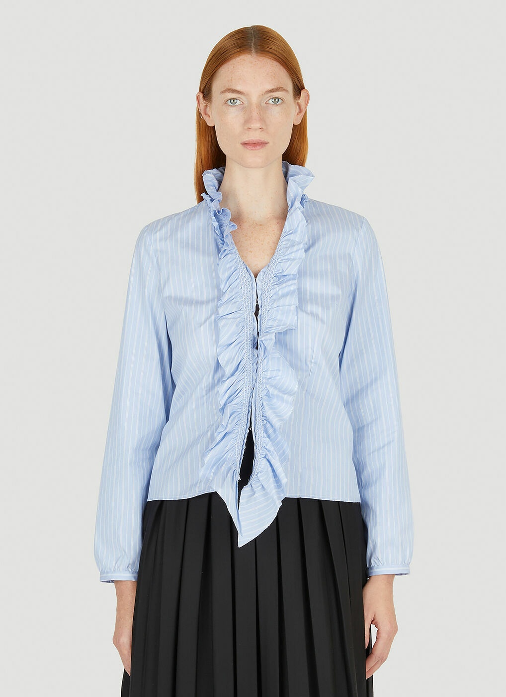 Ruffled Shirt in Blue Our Legacy