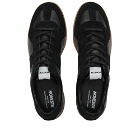 Novesta Men's German Army Trainer Leather Sneakers in Black/Gum
