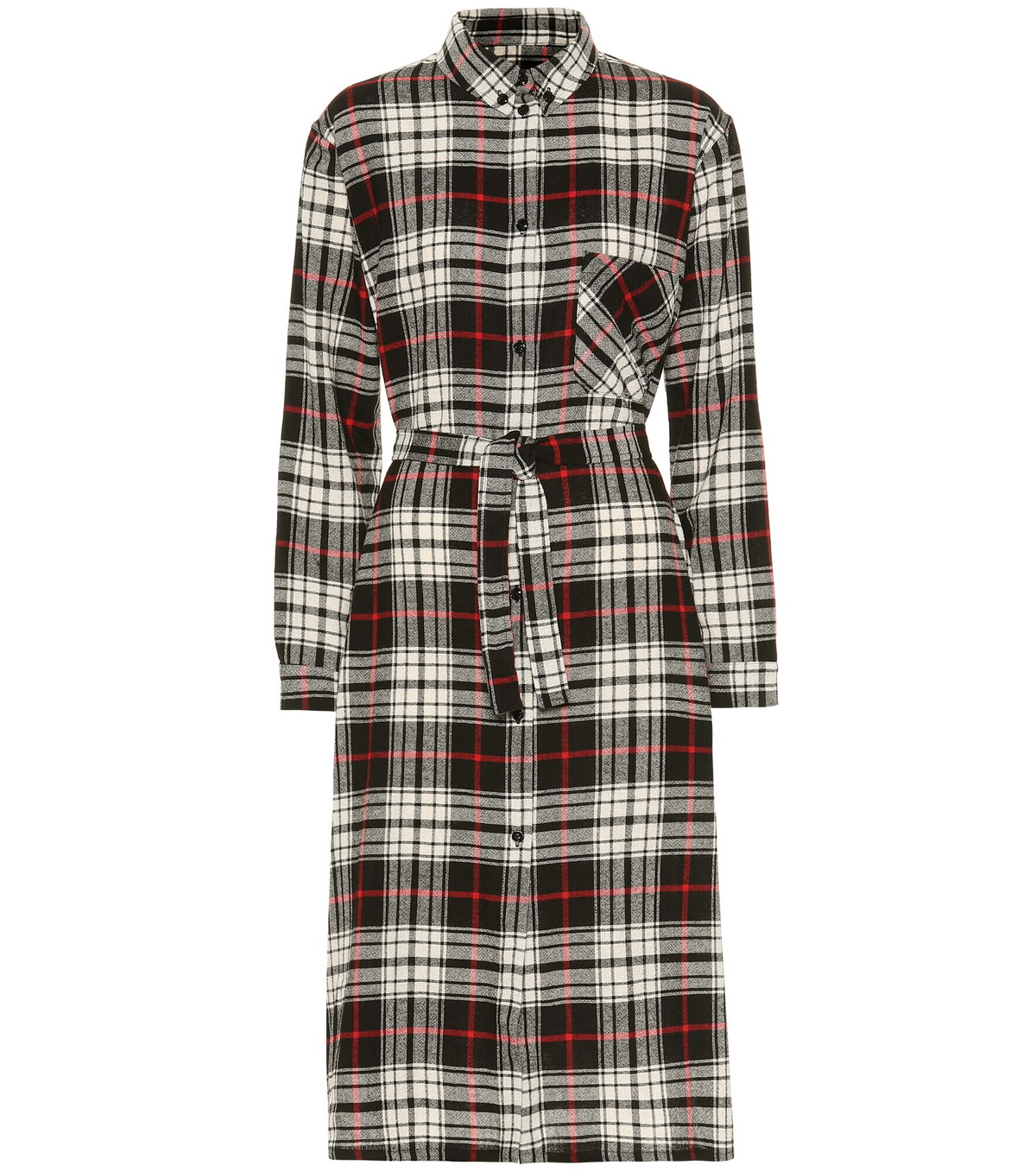 Woolrich - Checked wool-blend shirtdress