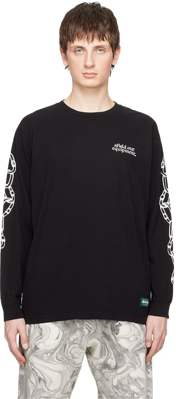 Photo: Afield Out Black Chain Long Sleeve T-Shirt