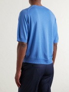 John Smedley - Bill Nighy Merino Wool T-Shirt - Blue