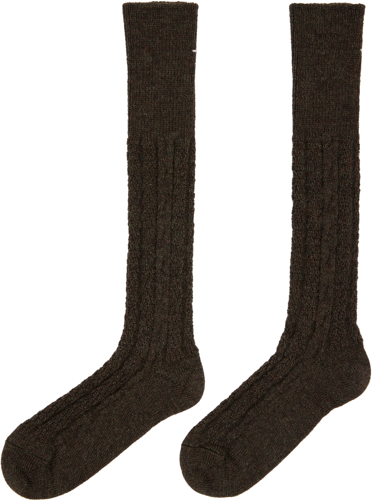 Maison Margiela Brown Bootleg Socks