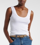 Brunello Cucinelli Cotton-blend tank top