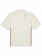 Paul Smith - Logo-Appliquéd Striped Cotton-Blend Terry Polo Shirt - Neutrals