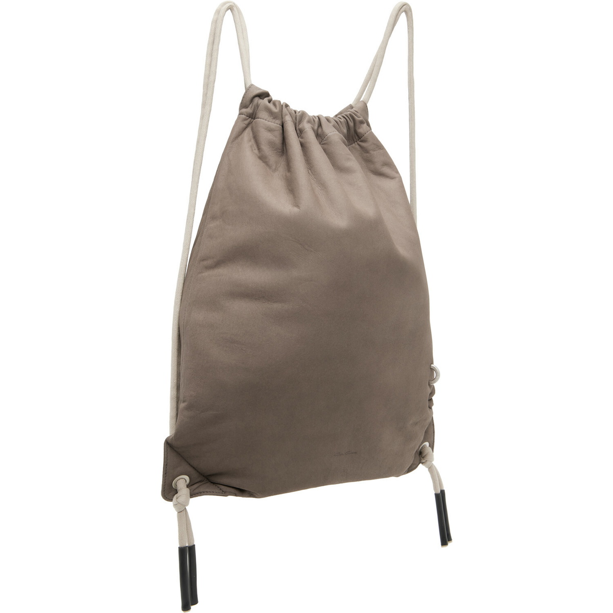 Rick Owens Gray Tower Drawstring Backpack