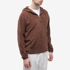 Universal Works Men's Terry Fleece Beach Hoody in Brown