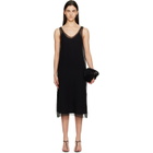 TOTEME Black Chiffon Slip Midi Dress