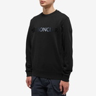 Moncler Men's Logo Crew Sweat in Black