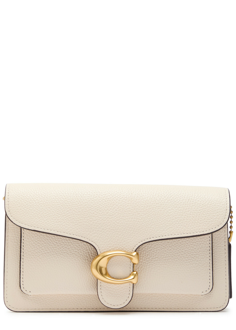 Coach Tabby Pebbled Leather Clutch - Ivory - One Size