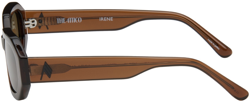 The Attico Brown Linda Farrow Edition Irene Sunglasses