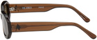 The Attico Brown Linda Farrow Edition Irene Sunglasses