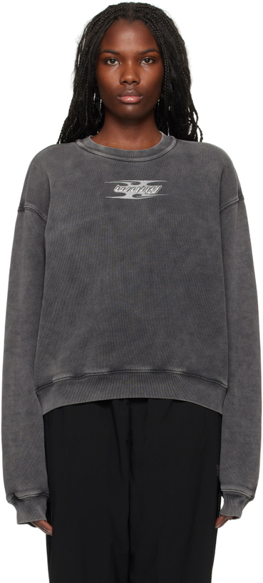 Photo: alexanderwang.t Gray Blade Logo-Embossed Sweatshirt