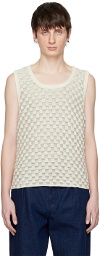 Schnayderman's Off-White Check Tank Top