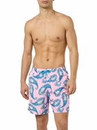 MC2 Saint Barth Man Lightweight Fabric Swim-shorts Lighting With Paisley Print