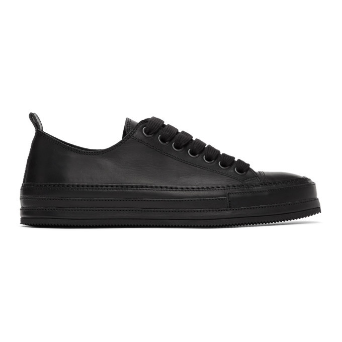 Photo: Ann Demeulemeester Black Suede Low-Top Sneakers