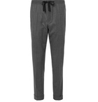 Officine Generale - Drawstring Puppytooth Wool-Flannel Trousers - Men - Gray