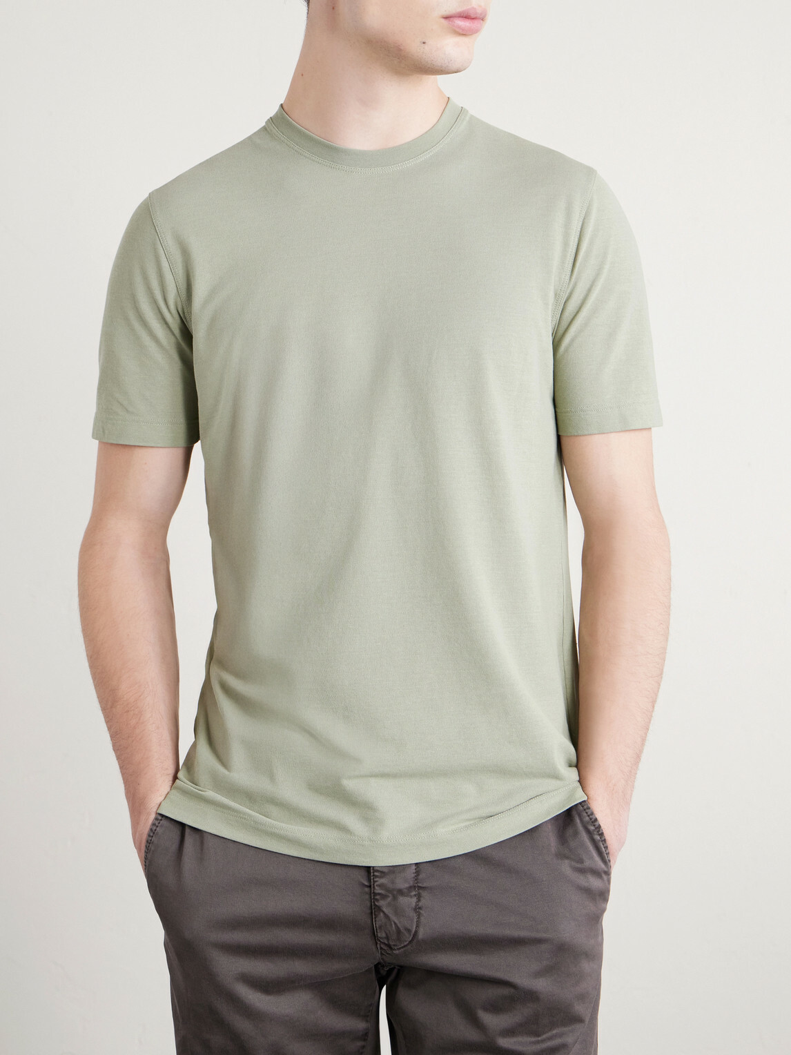 Slowear - Slim-Fit Cotton-Jersey T-Shirt - Green
