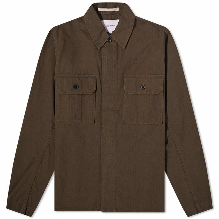 Photo: Norse Projects Men's Julian Ripstop Shirt in Beech Green