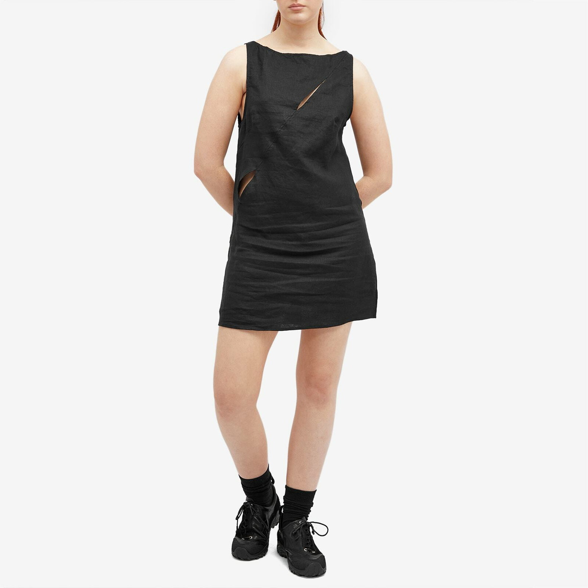 Deiji Studios Women's Shift Mini Dress in Black