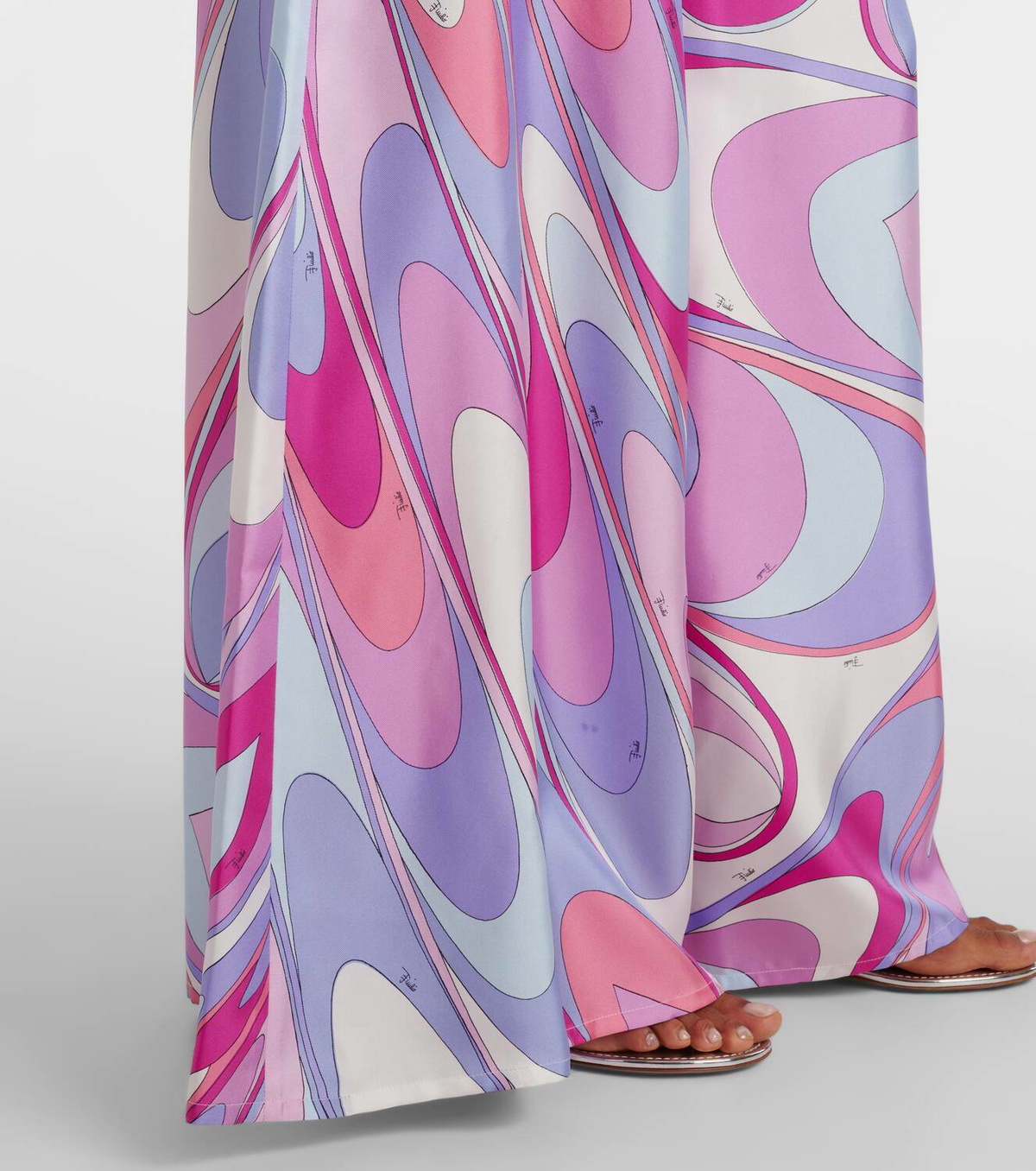 Pucci Iride silk twill wide-leg pants