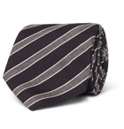 Canali - 8cm Striped Wool and Silk-Blend Tie - Men - Midnight blue