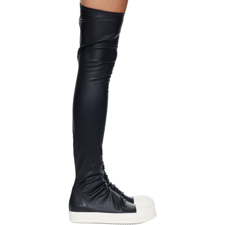 Photo: Rick Owens Black Tower High Stocking Sneaks Sneakers