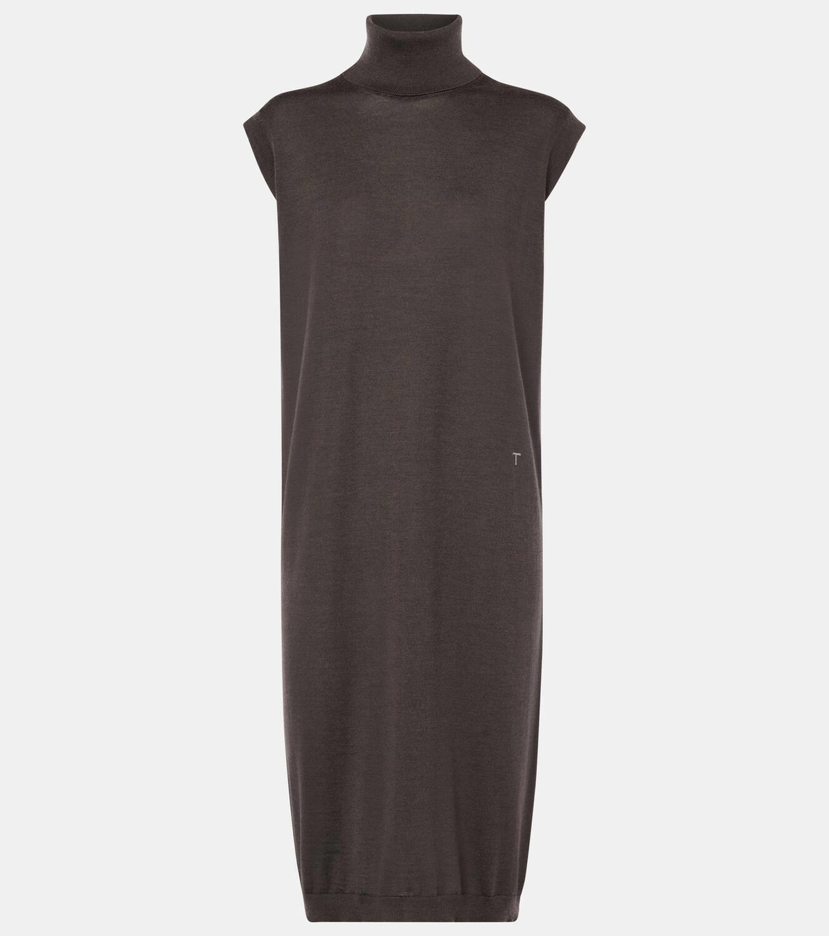 Tod's Wool and silk turtleneck midi dress