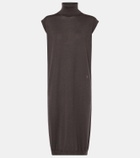 Tod's Wool and silk turtleneck midi dress