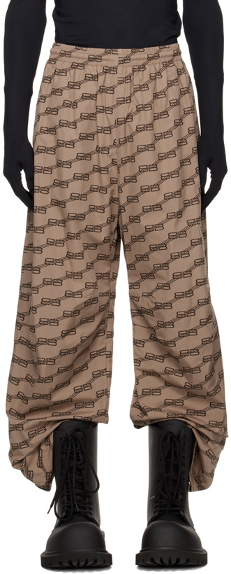 Photo: Balenciaga Brown BB Monogram Track Pants