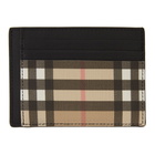 Burberry Beige Vintage Check Money Clip Card Holder