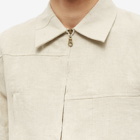 Bram's Fruit Men's Linen Teacloth Overshirt in Gull Grey