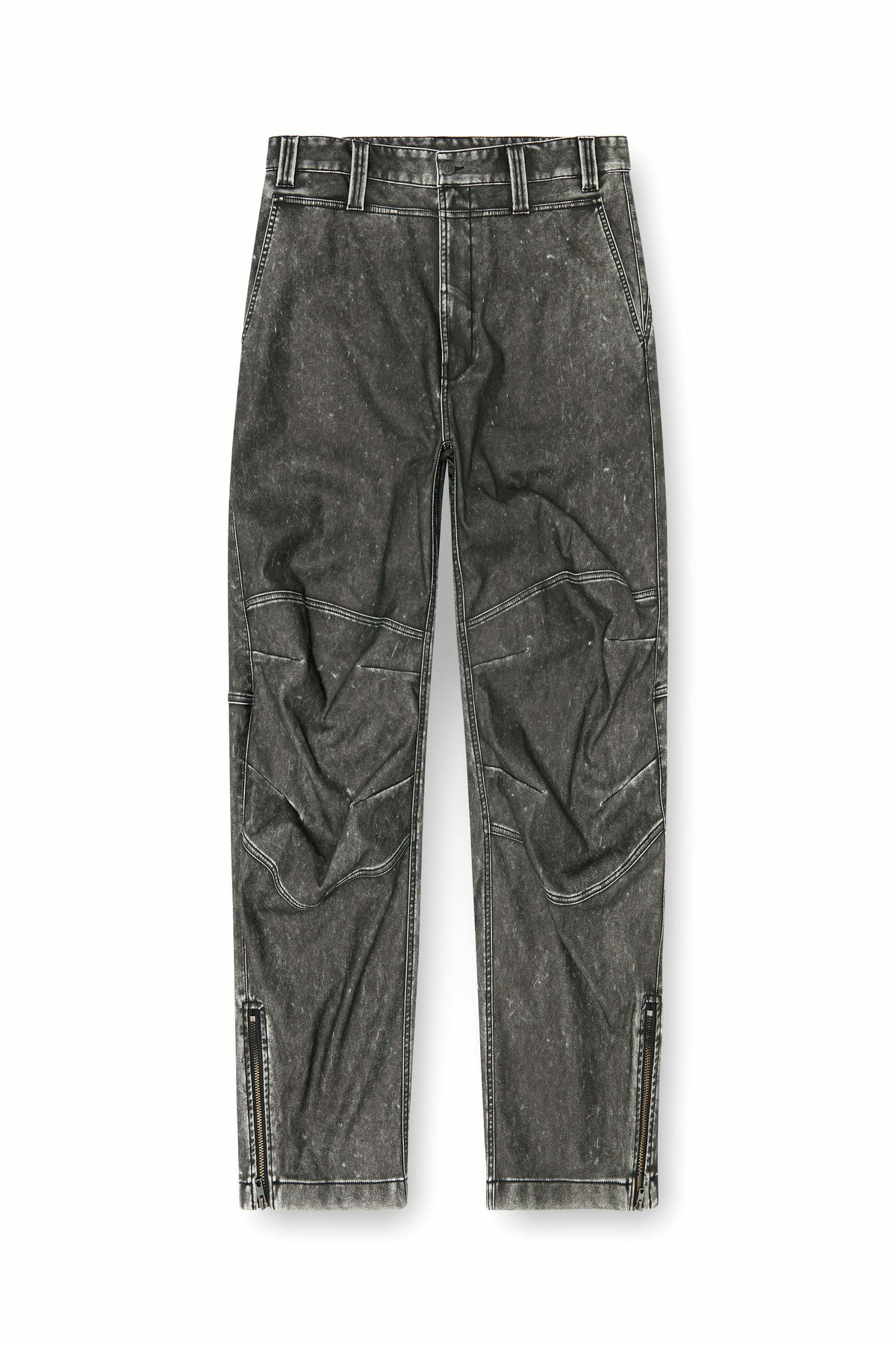Diesel Pants in distressed-effect bonded material - Pants Mens in Grey