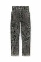 Diesel Pants in distressed-effect bonded material - Pants Mens in Grey