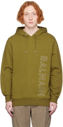 Balmain Khaki Reflective Hoodie