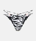 Reina Olga Theresa zebra-print bikini bottoms