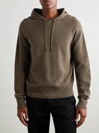 TOM FORD - Logo-Embroidered Cashmere Hoodie - Brown